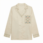 100% Cotton Ivory Embroidered Shirt For Kids - shopaleena