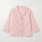 100% Cotton Ruffles and Bow Shirt For Kids - shopaleena
