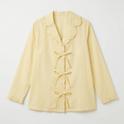 100% Cotton Ruffles and Bow Shirt - shopaleena