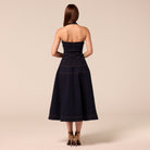 A Line Denim Midi Skirt - shopaleena