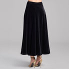 A Line Velvet Midi Skirt - shopaleena