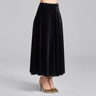 A Line Velvet Midi Skirt - shopaleena