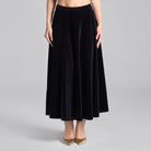 A Line Velvet Midi Skirt - shopaleena