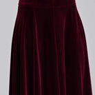 A Line Velvet Midi Skirt - shopaleena