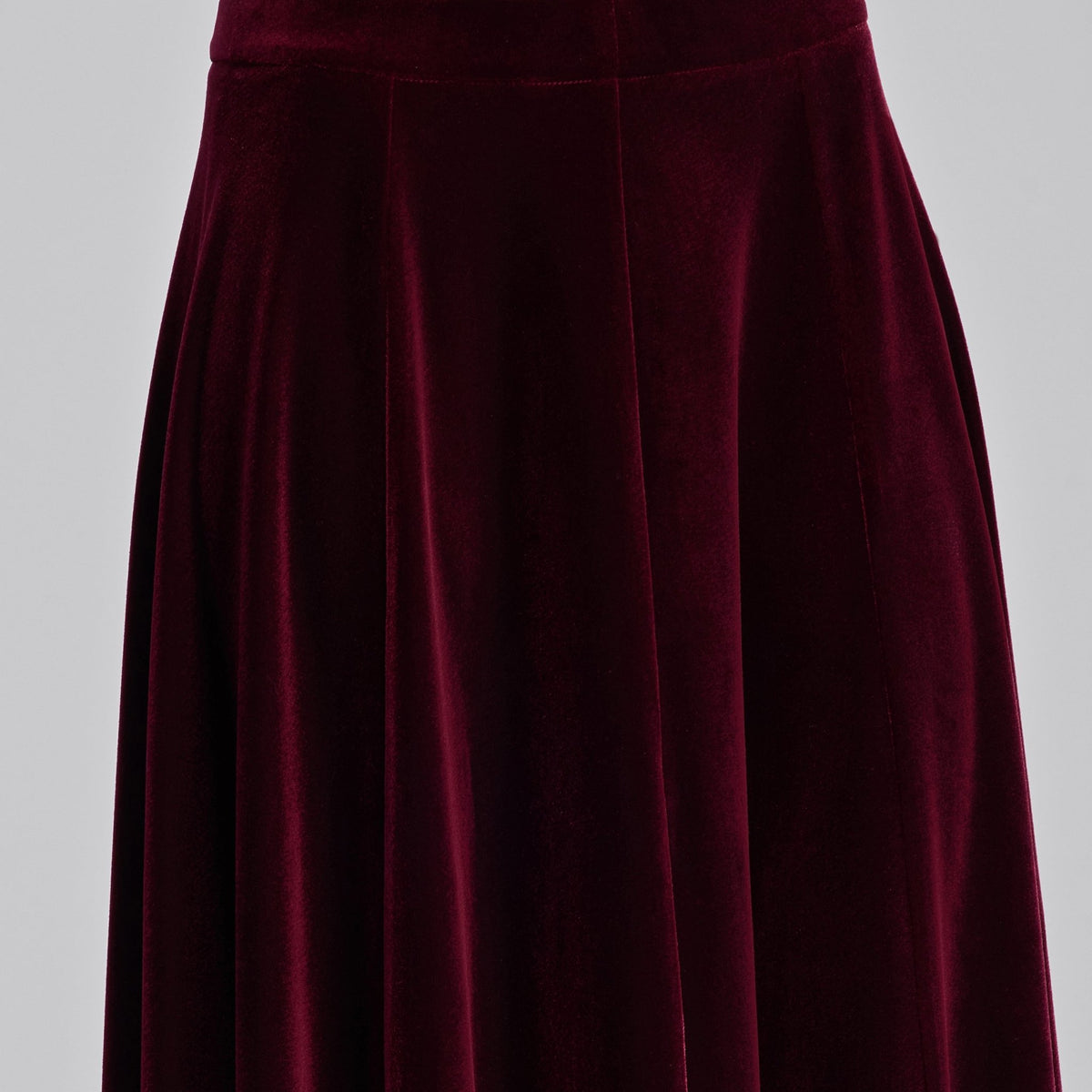 A Line Velvet Midi Skirt - shopaleena