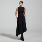 Asymmetric Knit Midi Dress - shopaleena