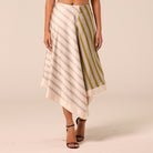 Asymmetric Satin Midi Skirt - shopaleena
