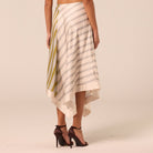 Asymmetric Satin Midi Skirt - shopaleena