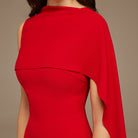 Asymmetrical Back Draped Maxi Dress - shopaleena