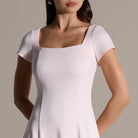 Baby Pink Cotton Under Abaya Dress - shopaleena
