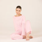 Bamboo Wide Leg Elastic Waist Pants - shopaleena