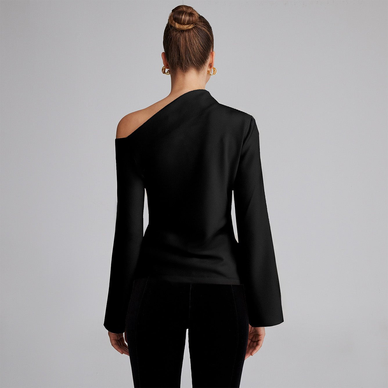 back long blousing bare tops＊