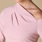 Bare shoulder Crepe maxi dress - shopaleena
