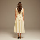 Beige Chiffon Maxi Dress - shopaleena