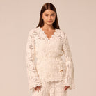 Bell Sleeve Crochet Cardigan - shopaleena