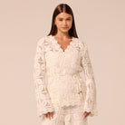 Bell Sleeve Crochet Cardigan - shopaleena