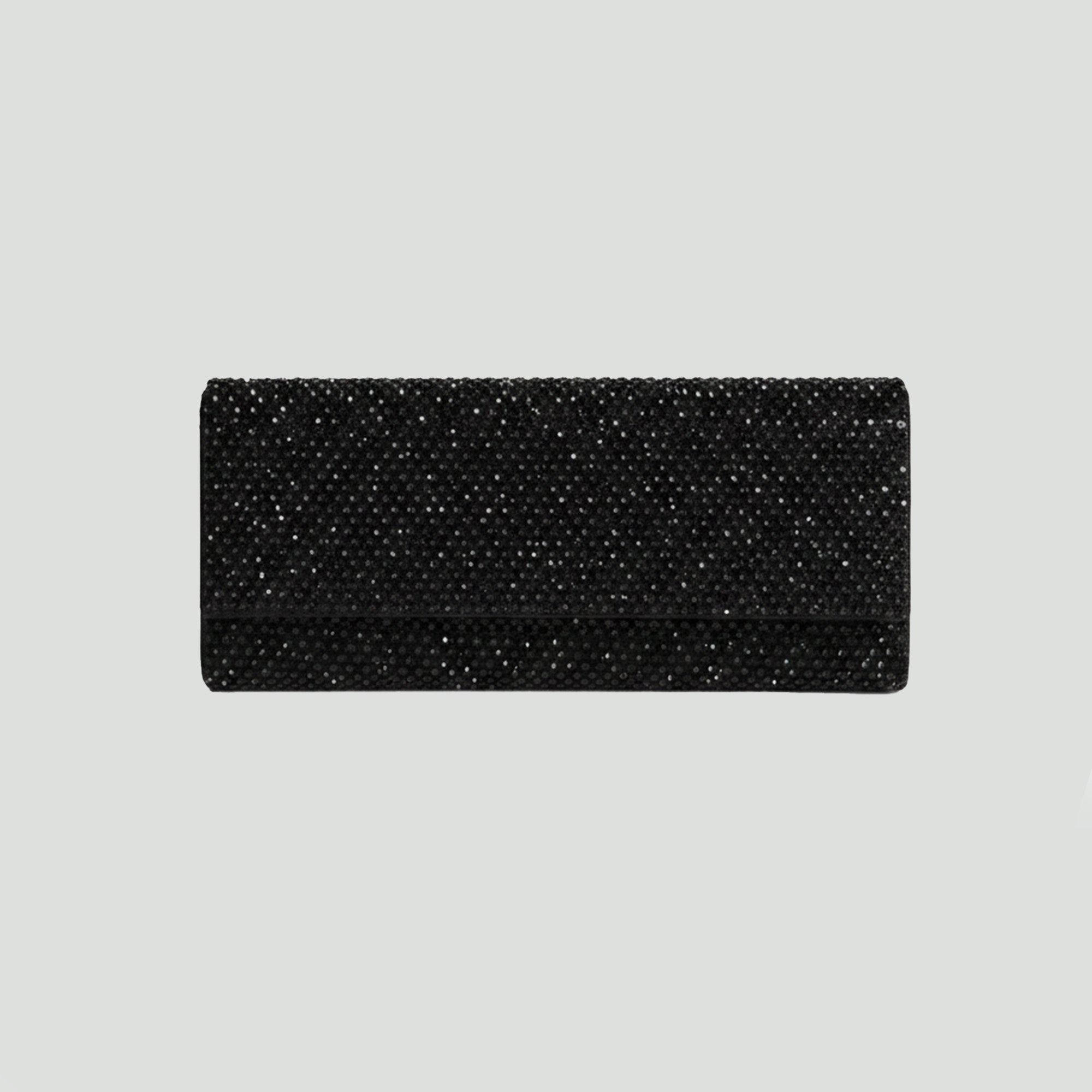 Black Crystal - Embellished Clutch - shopaleena