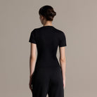 Black Draped Top & Wide Leg Pants Cotton Set - shopaleena