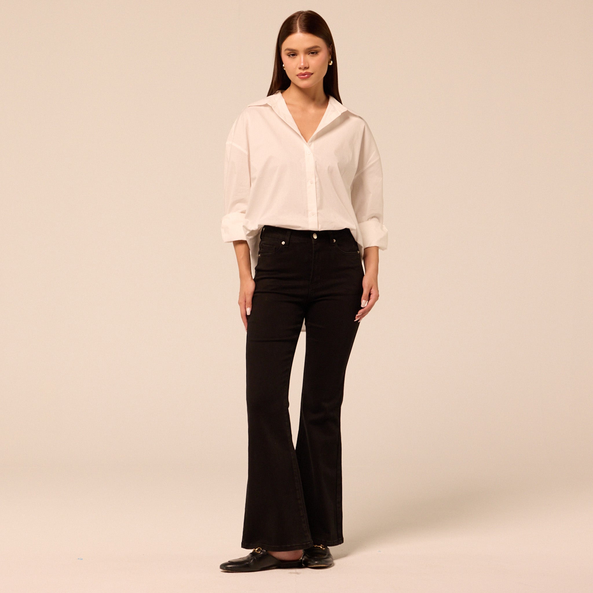 Black Flare Jeans - shopaleena