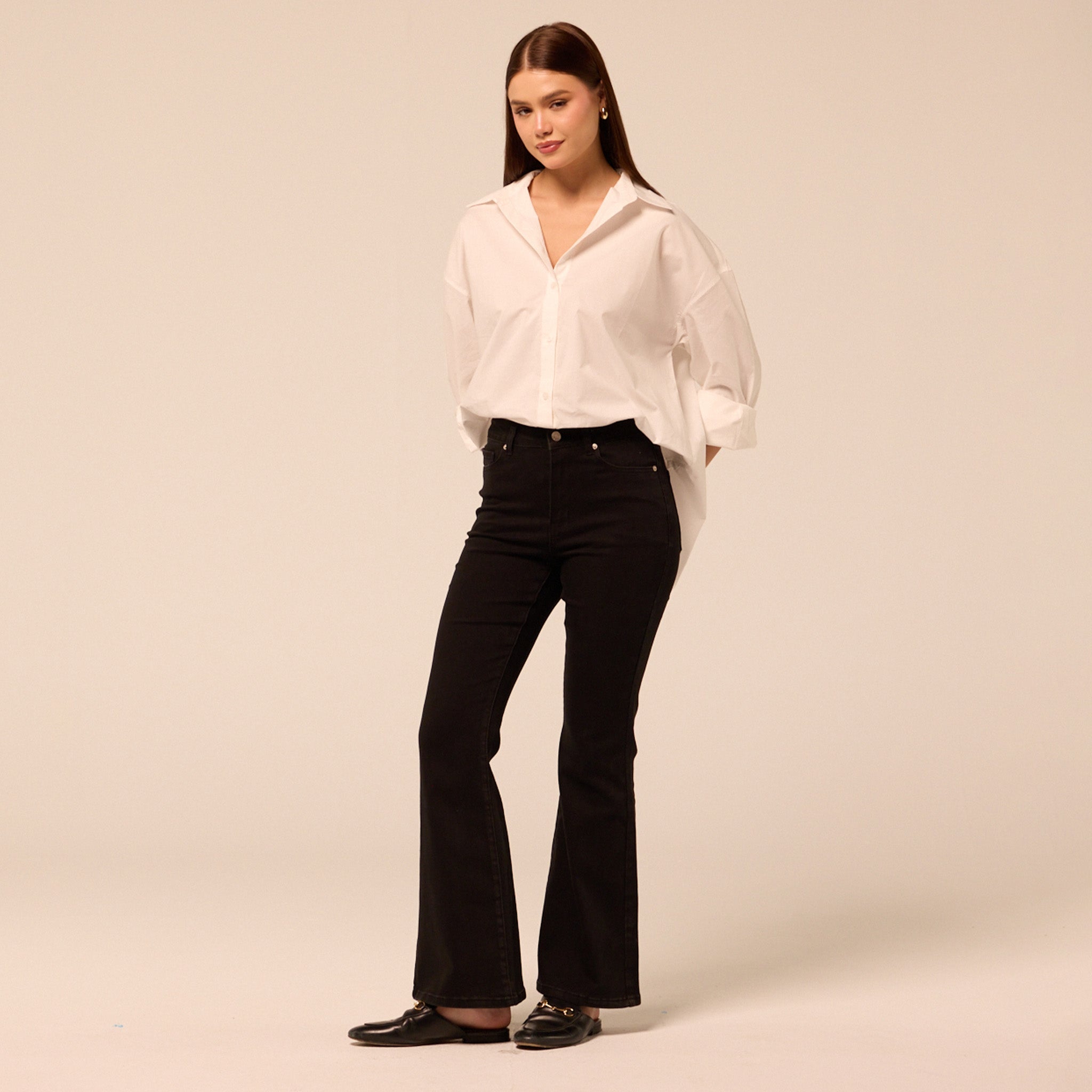 Black Flare Jeans - shopaleena