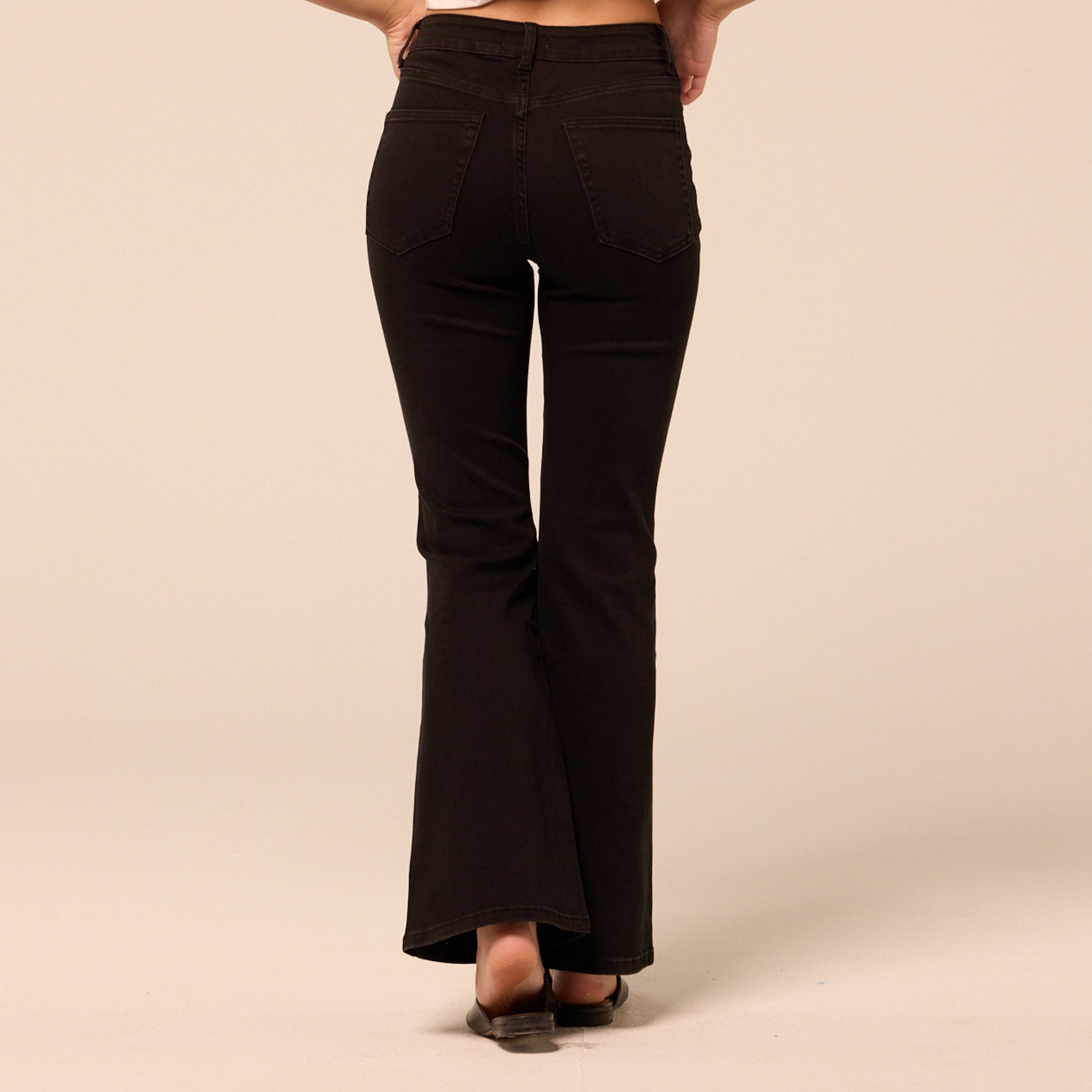 Black Flare Jeans - shopaleena