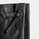 Black Leather Knee - High Boots - shopaleena