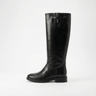 Black Leather Knee - High Boots - shopaleena