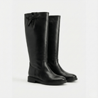 Black Leather Knee - High Boots - shopaleena
