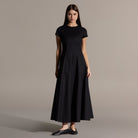 Black Linen Under Abaya Dress - shopaleena