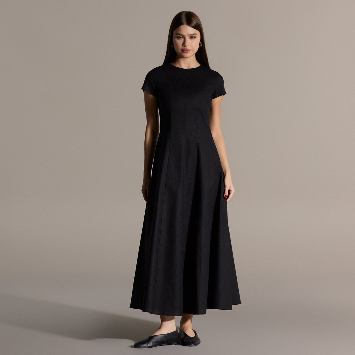 Black Linen Under Abaya Dress - shopaleena