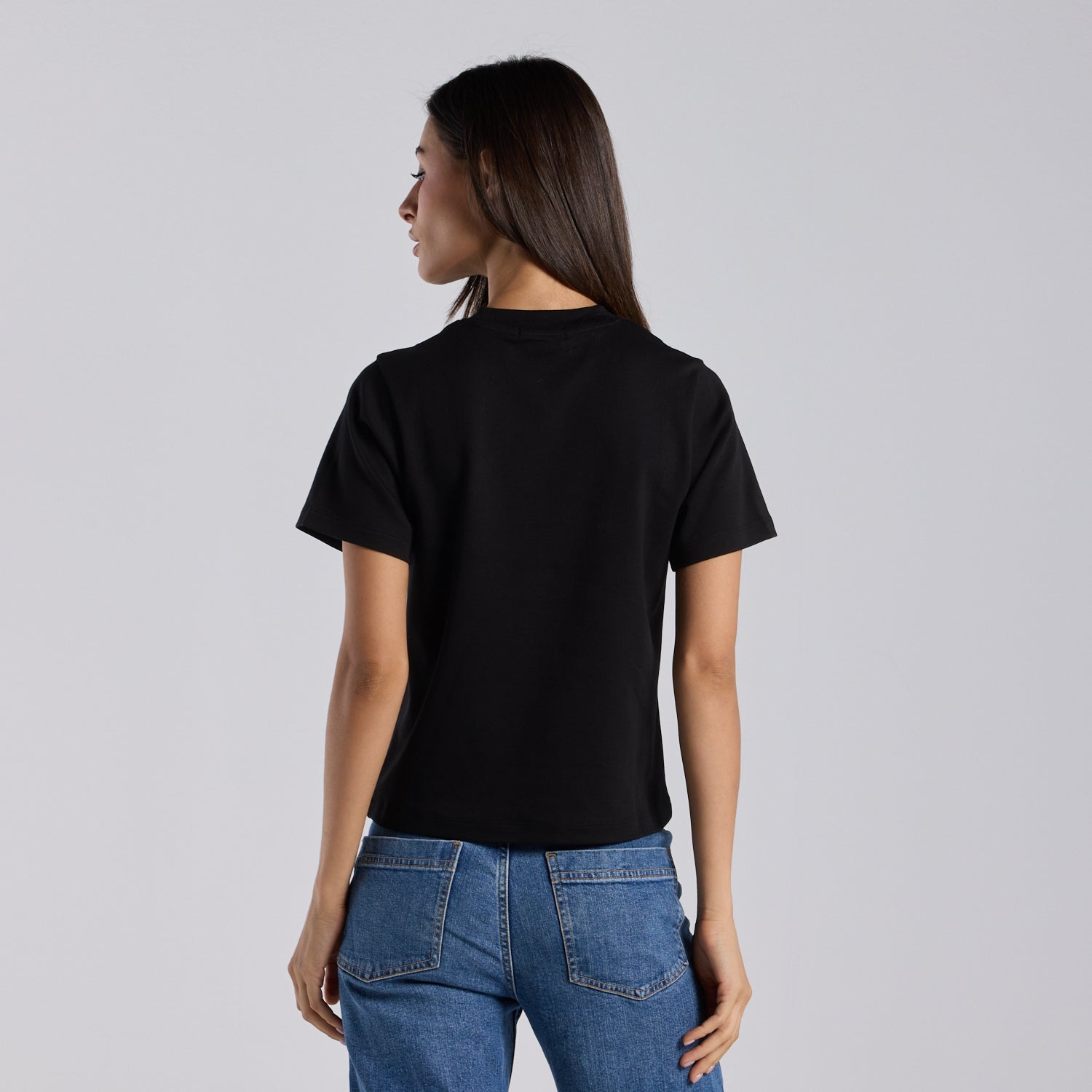 Black Mashrabiya Embroidered Cotton T-shirt - shopaleena