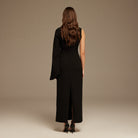 Black One Sleeve Maxi Dress - shopaleena