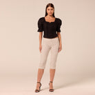 Black Puff sleeve Sweetheart Neck Top - shopaleena