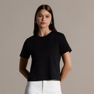 Black Round Neck T-Shirt - shopaleena