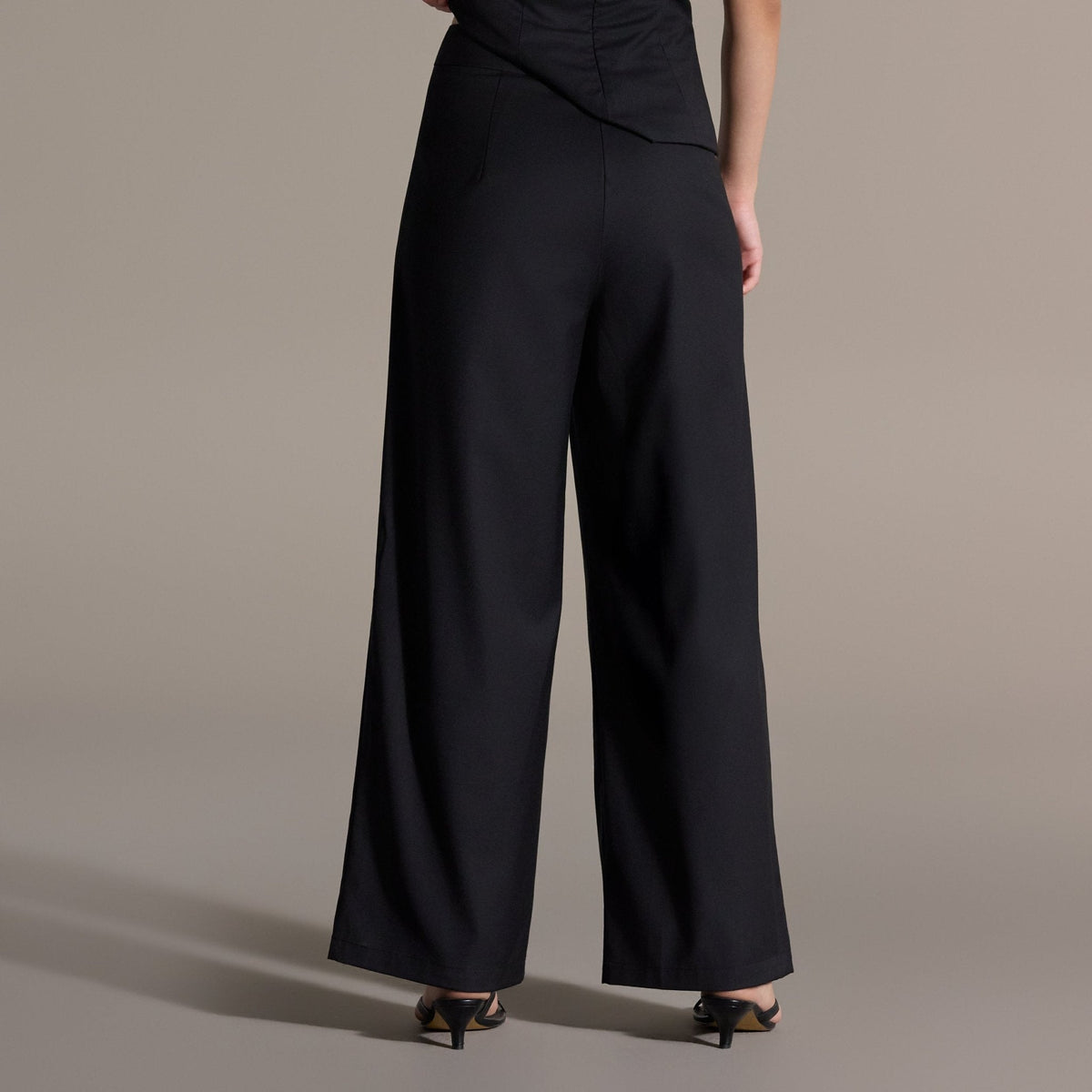 Black Straight Leg Trouser - shopaleena