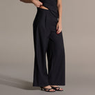 Black Straight Leg Trouser - shopaleena