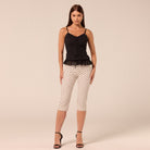 Black Sweetheart Neckline Poplin Top - shopaleena