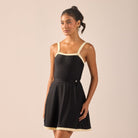 Black Swim Skirt with Yellow Trim - shopaleena
