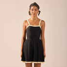 Black Swim Skirt with Yellow Trim - shopaleena