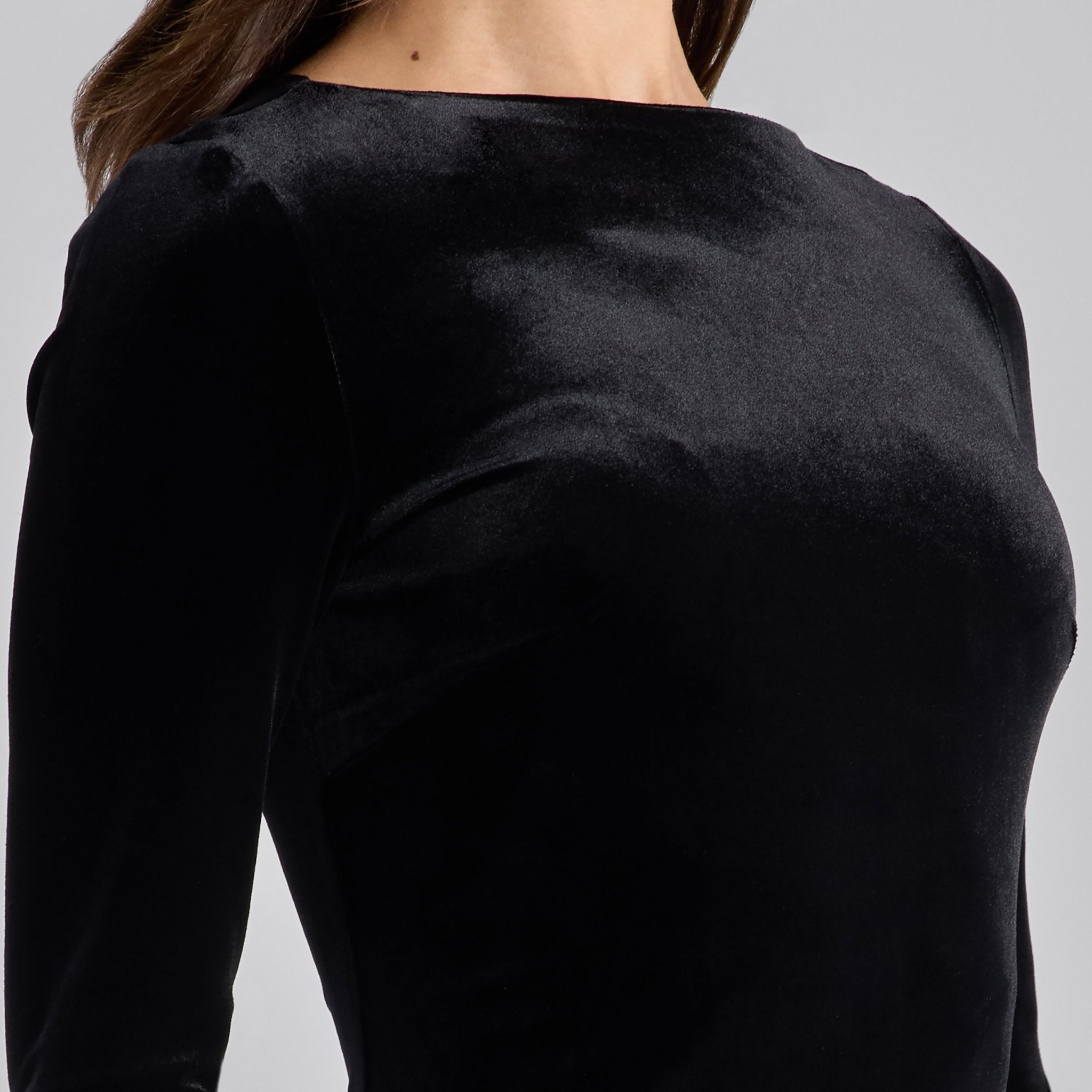 Black Velvet - Chiffon Flounce Maxi Dress - shopaleena