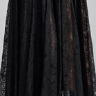 Black Velvet Maxi Dress with Lace Godets - shopaleena
