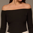 Black & White Crepe Chiffon Draped Maxi - shopaleena