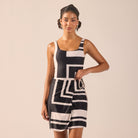 Black & White Swim Skirt - shopaleena