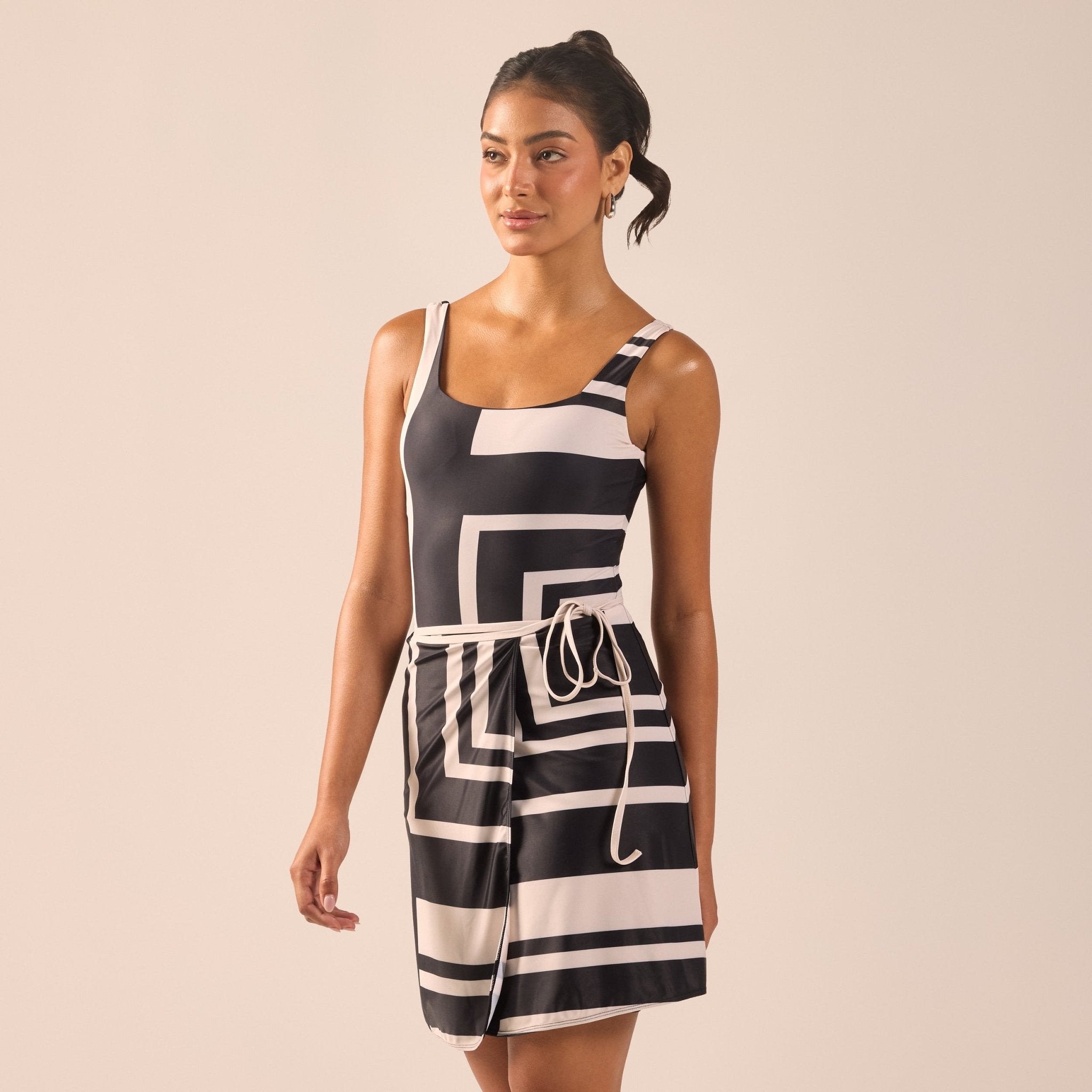 Black & White Swim Skirt - shopaleena