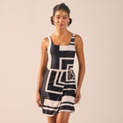 Black & White Swim Skirt - shopaleena