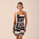 Black & White Swim Skirt - shopaleena