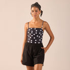 Black Wide Leg Swim Shorts - shopaleena