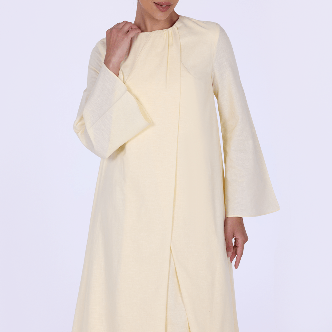 Blend Set with Gathered Details and Wide Leg Pants - shopaleena