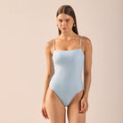 Blue One Piece Swimsuit - shopaleena