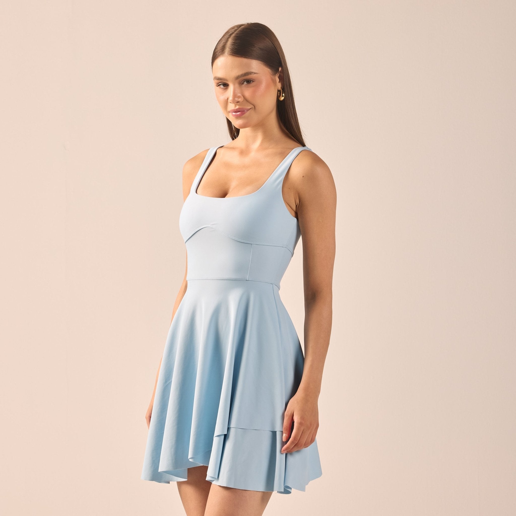 Blue Sleeveless Swimwear - shopaleena